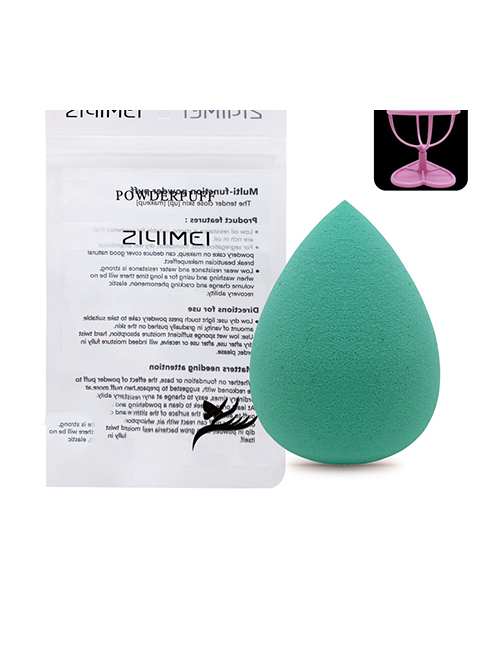 Fashion Mint Green Water Drops Single Pack + Shelf Gourd Drop Beveled Makeup Egg