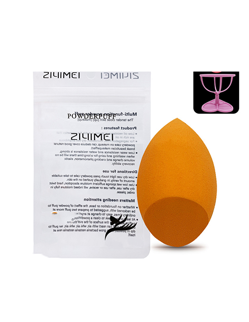 Fashion Orange Beveled Single Pack + Shelf Gourd Drop Beveled Makeup Egg