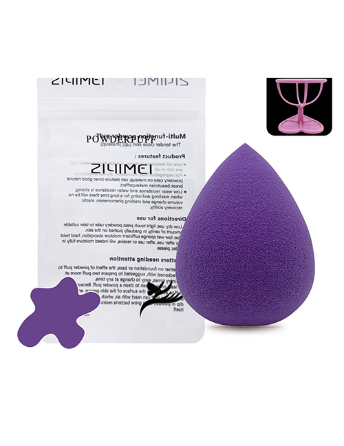Fashion Purple Water Drop Single Pack + Shelf Gourd Drop Beveled Makeup Egg