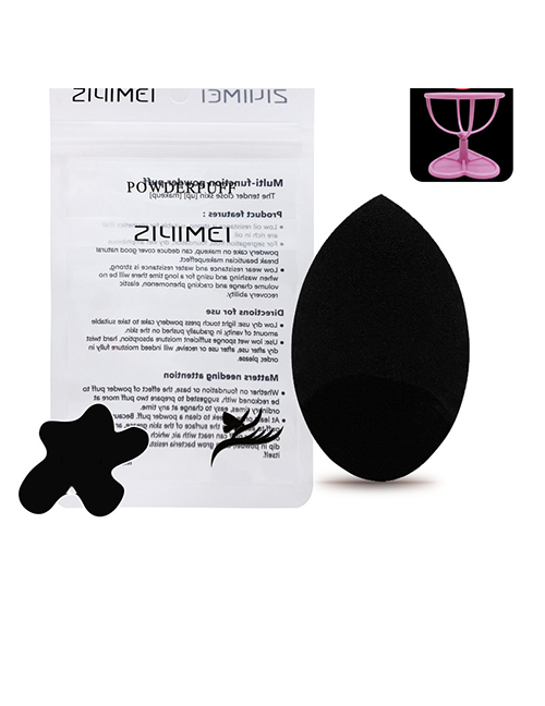 Fashion Black Beveled Single Pack + Shelf Gourd Drop Beveled Makeup Egg