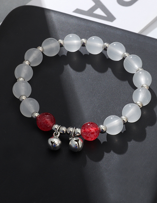 Fashion Red Glass Colored Crystal Beaded Bell Bracelet