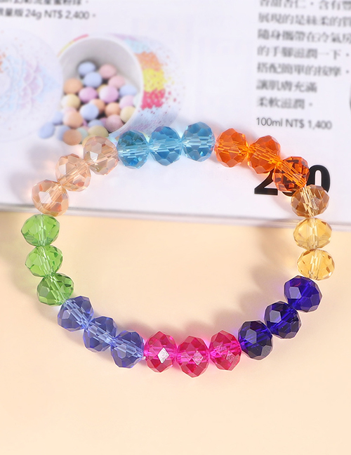 Fashion Color Colorful Crystal Colorful Transfer Beaded Bracelet