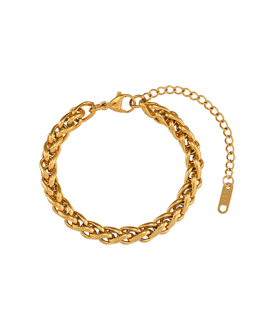 Fashion Bracelet Titanium Steel Gold Plated Chain Bracelet