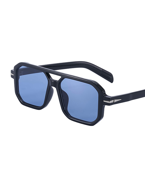 Fashion Black Grey Blue Pc Square Large Frame Sunglasses