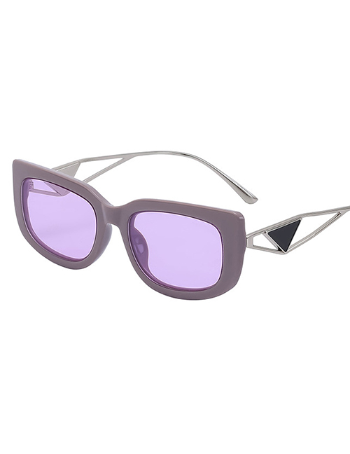 Fashion 7 Purple Pc Square Large Frame Sunglasses