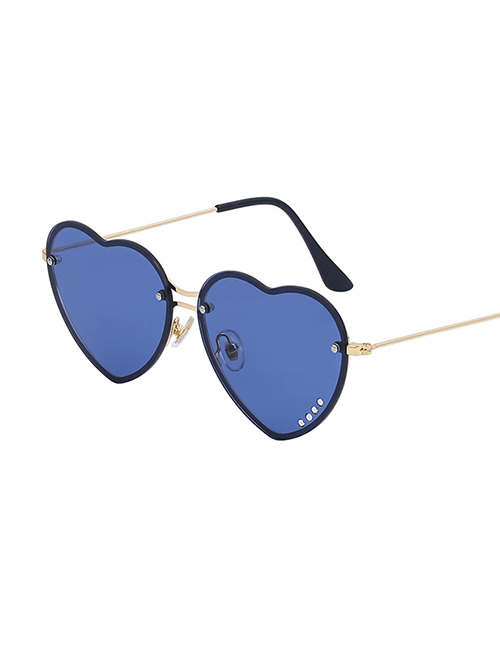 Fashion Gold Frame Blue Grey Pc Love Sunglasses