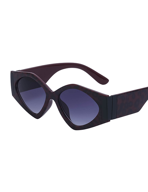 Fashion 7 Purple Red Double Gray Pc Irregular Sunglasses