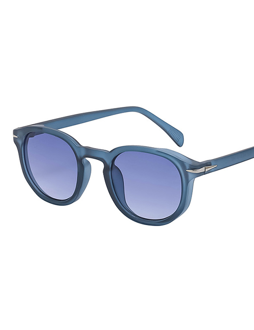 Fashion Sand Blue Pc Square Large Frame Sunglasses