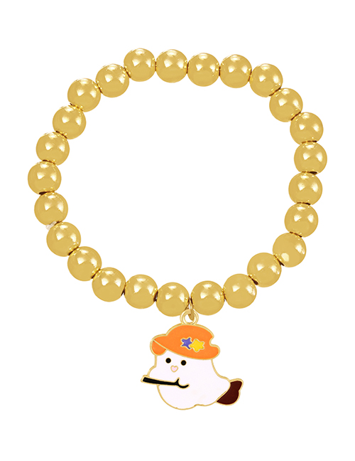 Fashion Gold-5 Alloy Drop Oil Halloween Hat Imp Beaded Resin Bracelet