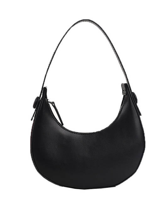 Fashion Black Pu Geometric Large Capacity Tote Bag