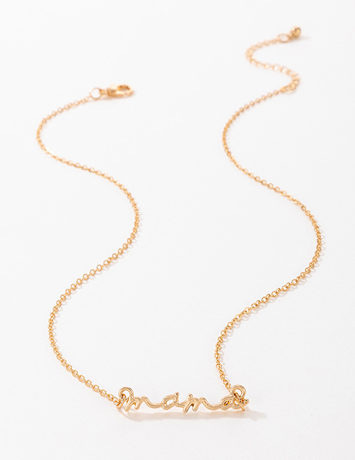 Fashion Gold Alloy Geometric Alphabet Necklace