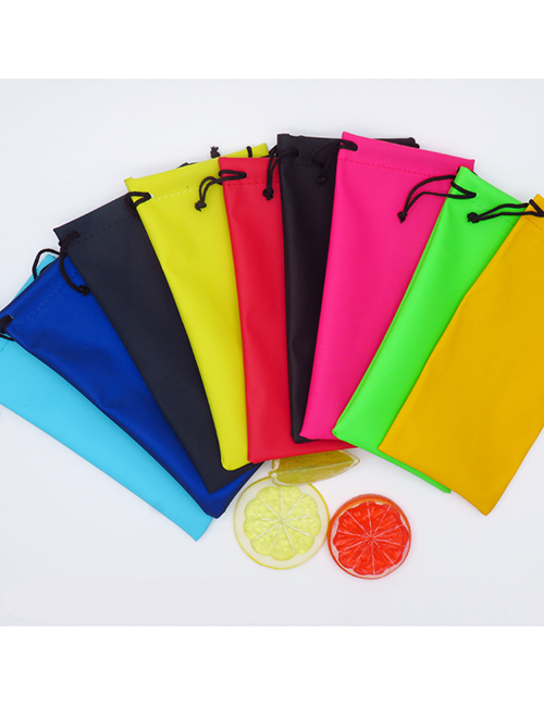 Fashion Color Single Color Sanding Bag (10 Random Hair) Nubuck Leather Waterproof Glasses Bag