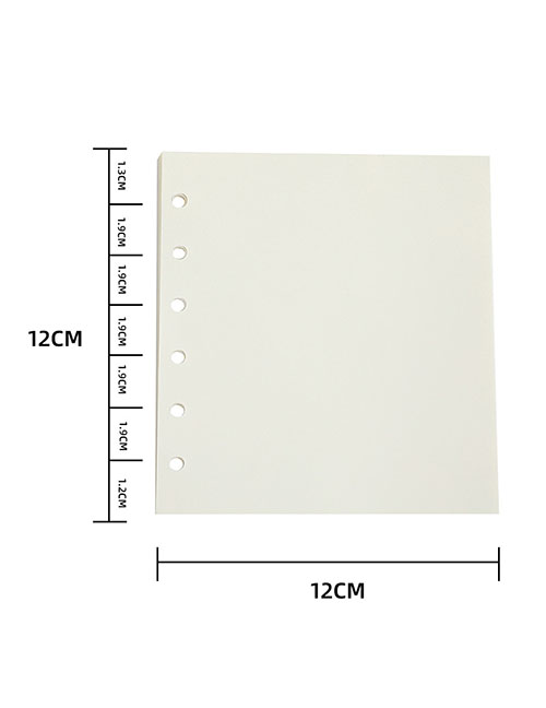 Fashion Six-hole Blank Paper Core 40 Sheets Of Paper (without Shell) Six Hole Blank Paper