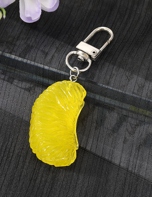 Fashion Yellow Orange Flesh Simulation Orange Meat Keychain