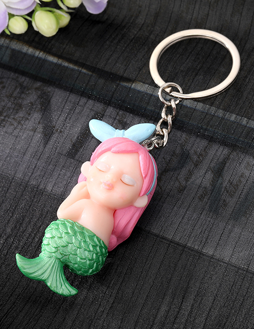 Fashion Pink Mermaid Princess Cartoon Mermaid Keychain