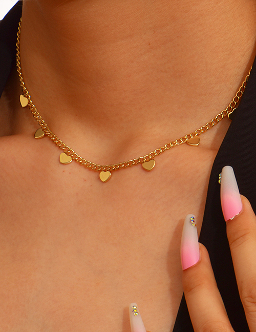 Fashion 7# Pure Copper Heart Chain Necklace