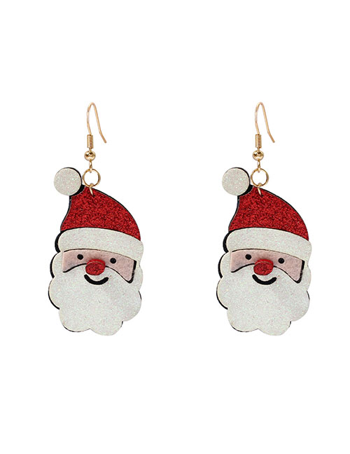 Fashion 1# Fabric Santa Claus Earrings
