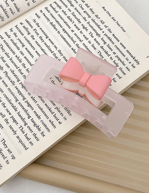 Fashion 13# Pink Bow Resin Bow Square Gripper