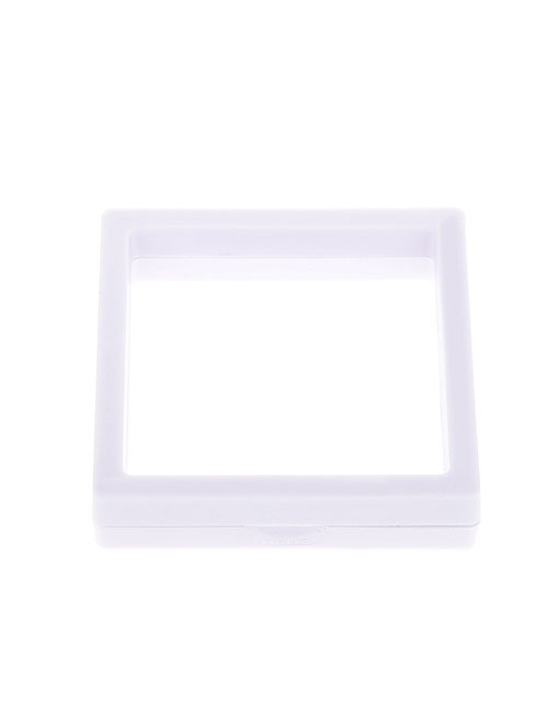 Fashion White 6.9*6.9 Transparent Square Suspended Display Jewelry Box