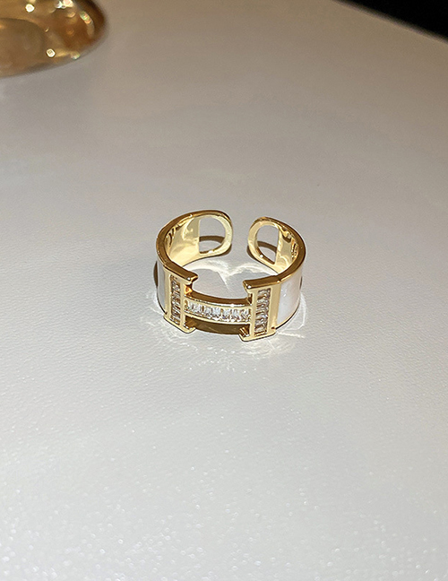 Fashion 10# Ring - Gold Metal Diamond Geometric Ring