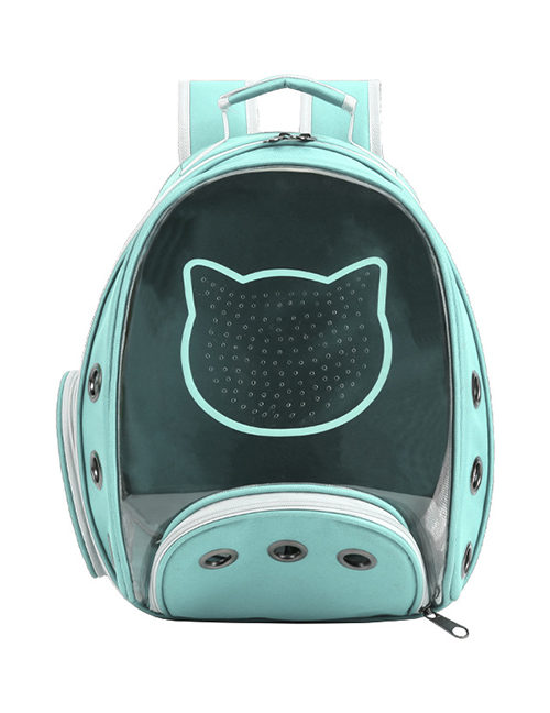 Fashion Macaron Blue Pvc Transparent Space Capsule Portable Pet Backpack