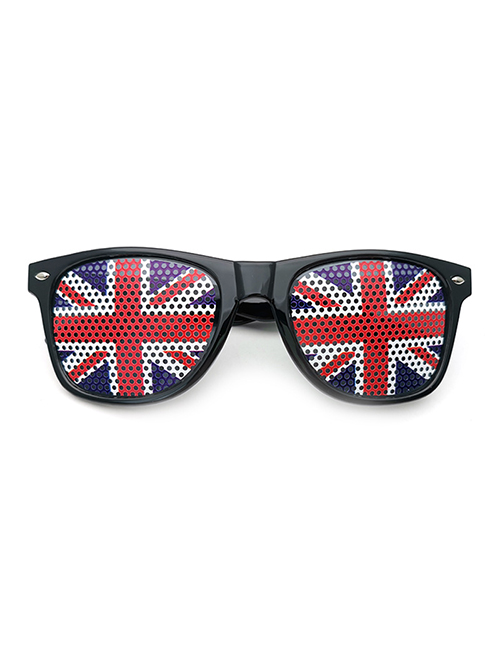 Fashion U.k. Pc Flag Square Large Frame Eyelet Sunglasses