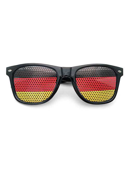 Fashion Germany Pc Flag Square Large Frame Eyelet Sunglasses