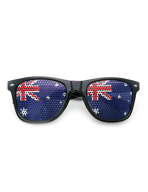 Fashion Australia Pc Flag Square Large Frame Eyelet Sunglasses