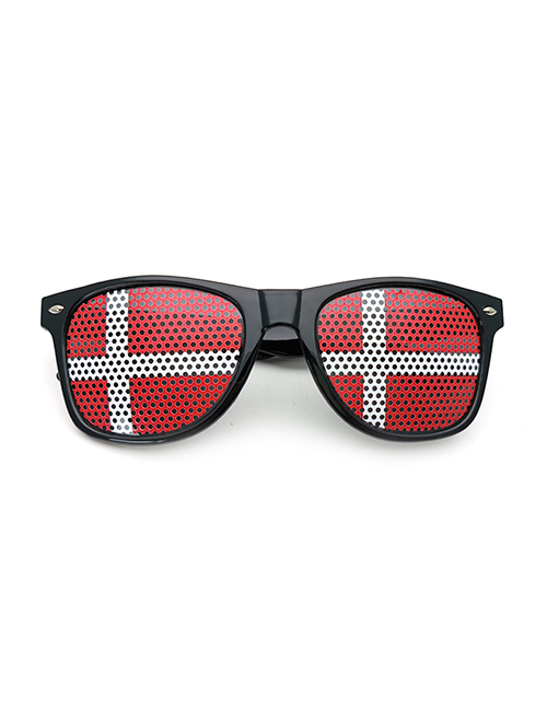 Fashion Denmark Pc Flag Square Large Frame Eyelet Sunglasses