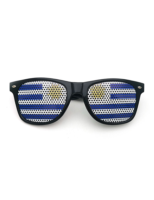 Fashion Uruguay Pc Flag Square Large Frame Eyelet Sunglasses