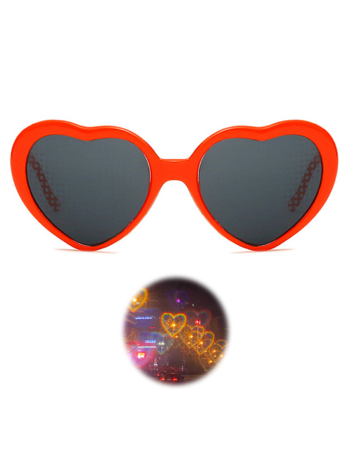 Fashion Red Pc Love Special Effect Sunglasses