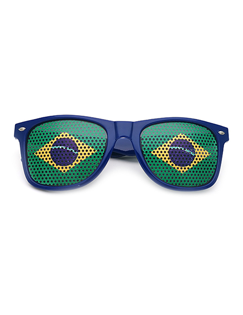 Fashion Brazil Pc Square Large Frame Flag Sunglasses