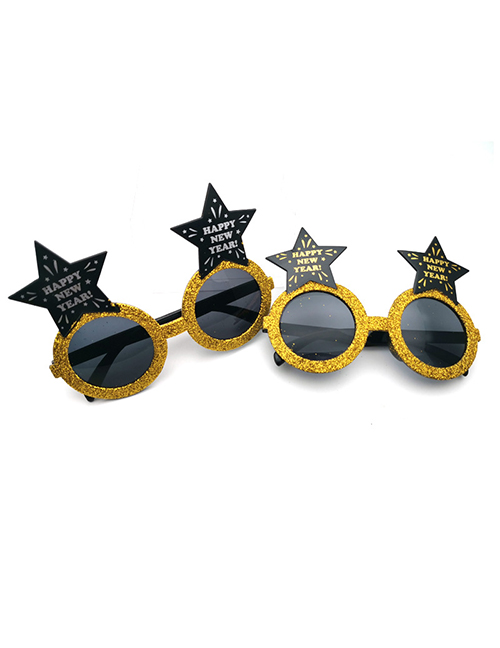 Fashion Gold Frame (random In Gold And Silver) Happy New Year Pentagram Sunglasses