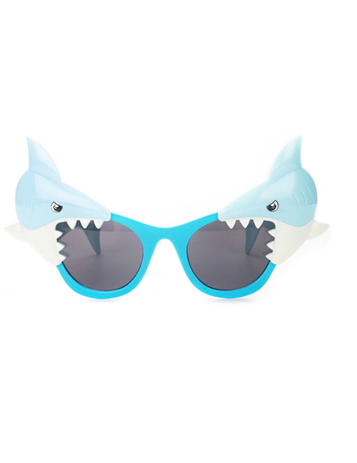 Fashion Shark Pc Shark Cat Eye Large Frame Sunglasses