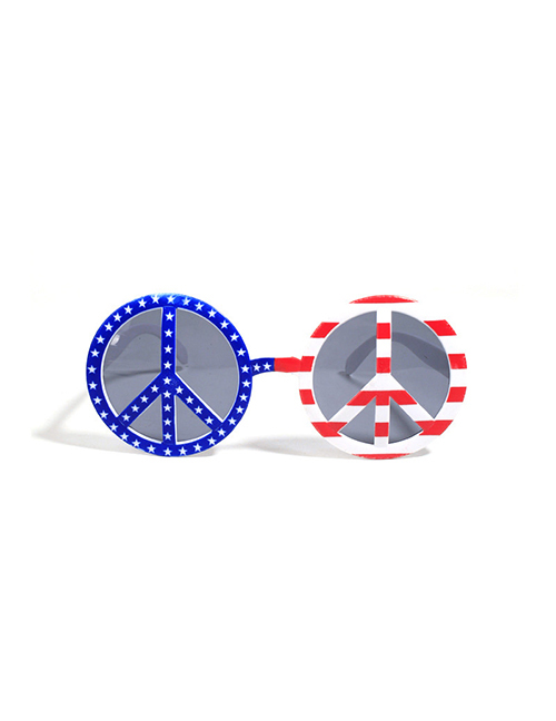 Fashion American Flag Peace Flag Shaped Flag Sunglasses