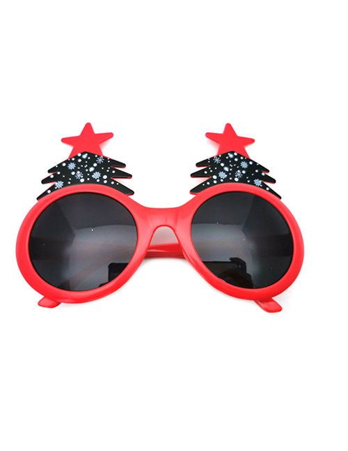 Fashion Red Christmas Tree Pc Christmas Sunglasses