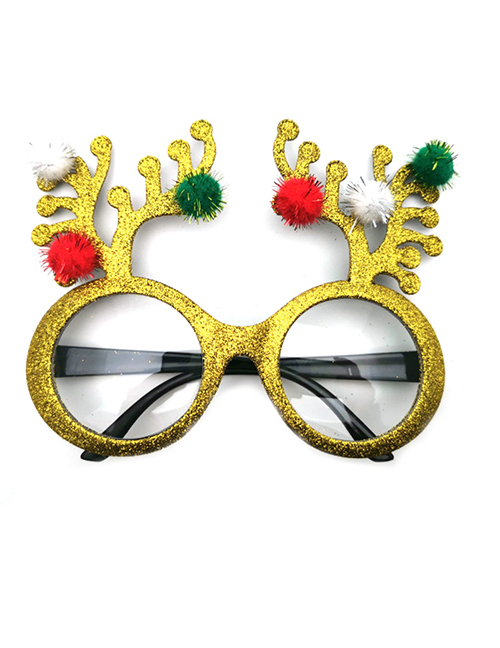 Fashion Golden Elk Pc Christmas Sunglasses