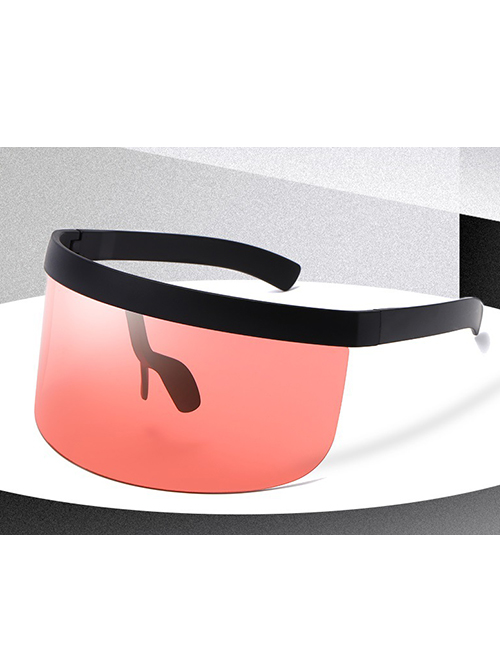 Fashion Black Frame Translucent Film Pc Integrated Large Frame Sunglasses