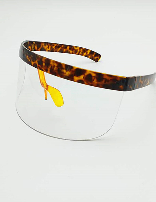 Fashion Tortoiseshell Frame Transparencies Pc Integrated Large Frame Sunglasses