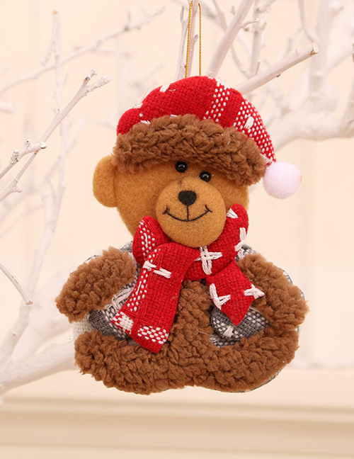 Fashion Bear Christmas Flannel Cartoon Pendant