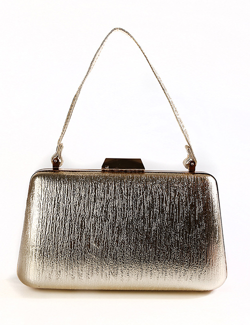 Fashion Gold Pu Brushed Large Capacity Handbag