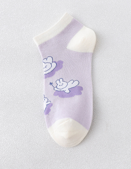 Fashion Cloud Bunny Cotton Print Socks