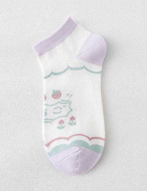 Fashion Small Strawberry Cotton Print Socks