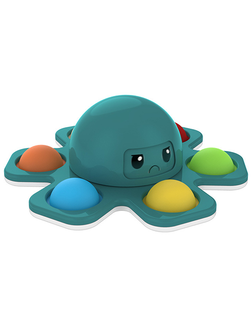 Fashion Octopus Gyro-dark Green Silicone Pressing Octopus Decompression Toy
