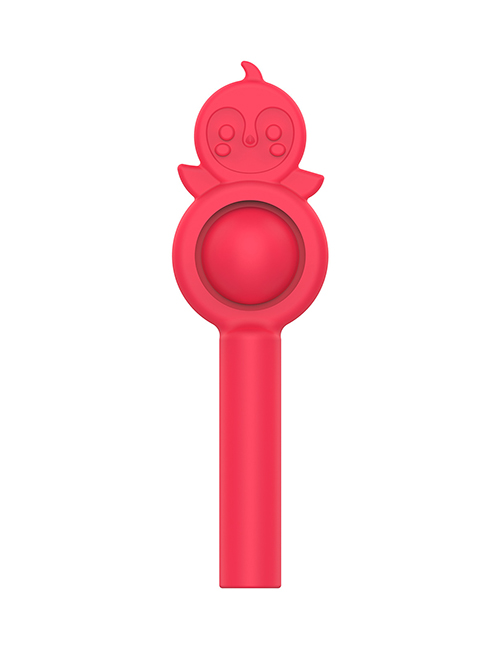 Fashion Penguin-red Silicone Press Extension Pen Cap Cover