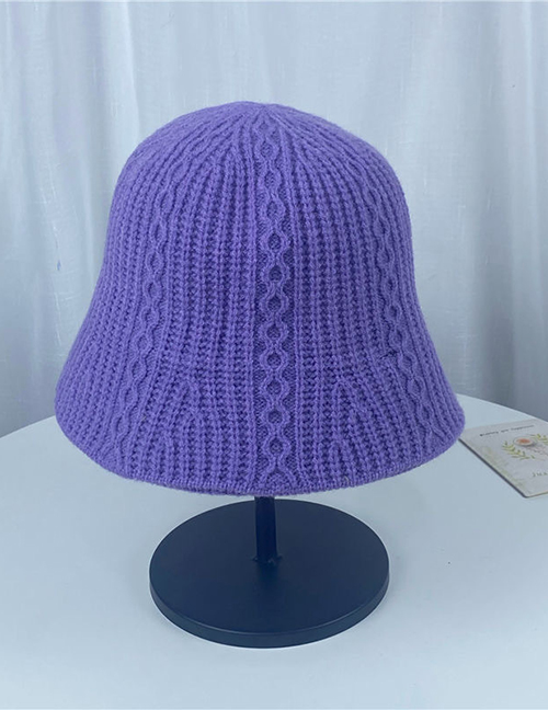 Fashion 【violet】 Knitted Woolen Fisherman Hat