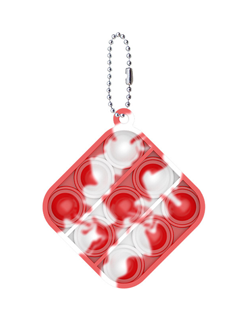 Fashion Square Bubble-red And White Silicone Gradient Finger Bubble Music Cube