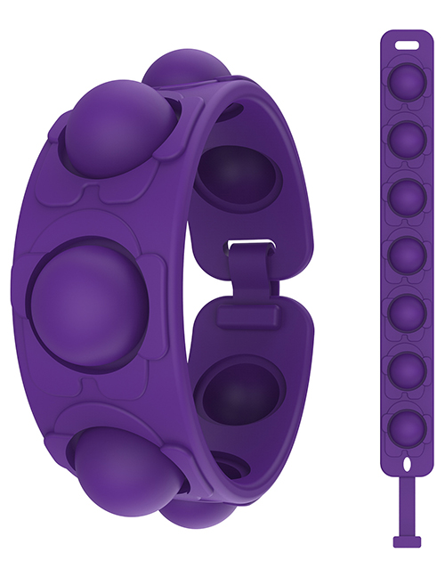 Fashion Purple-12th Generation [straight Version] Werewolf Kill Silicone Push Bracelet Toy