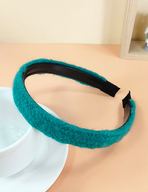 Fashion Lake Blue Wool Woven Fine Headband