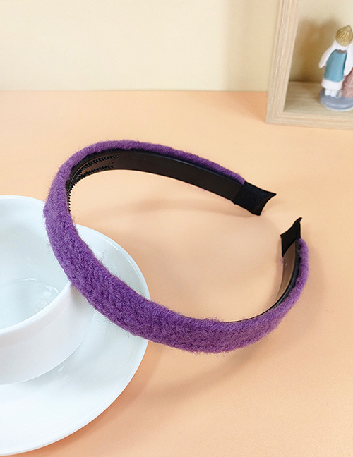 Fashion Purple Wool Woven Fine Headband